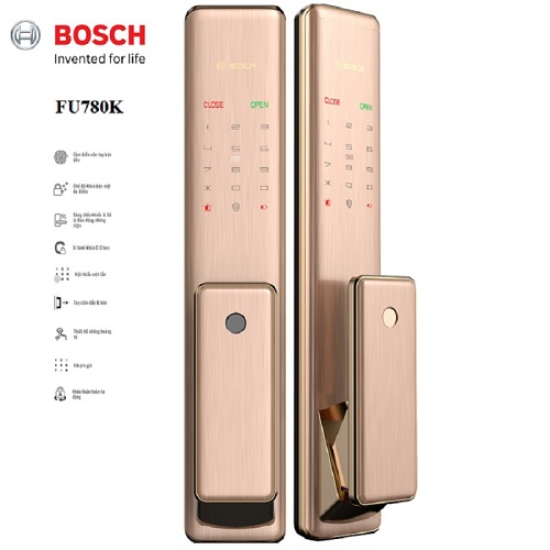 Khóa cửa nhôm Bosch FU780K màu đồng